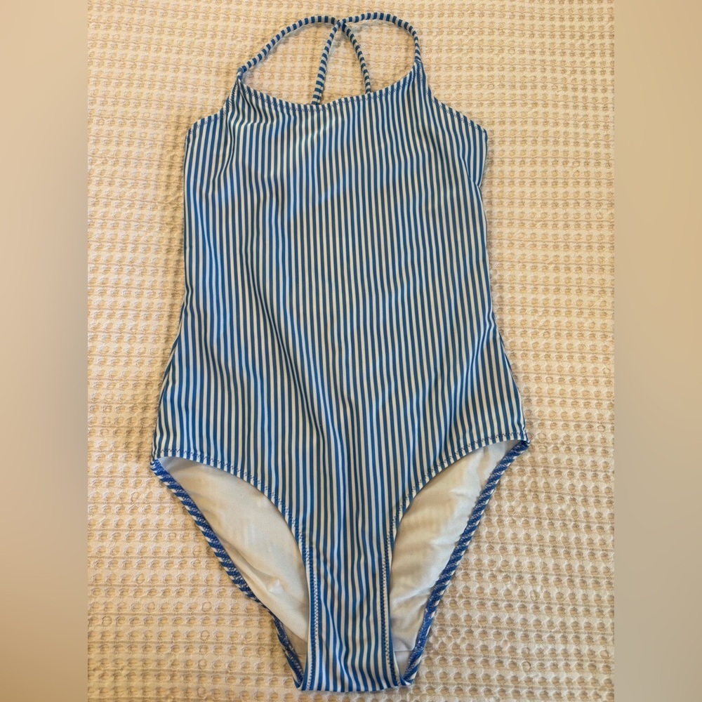 H&M Blue Striped Kids Swimsuit